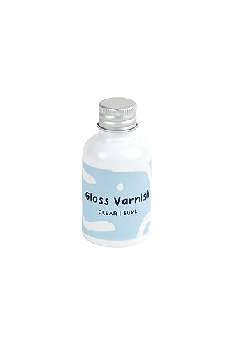 Pott'd Gloss Varnish for Air Dry Clay Clear Acrylic Glaze Sealant for Pottery 50ml