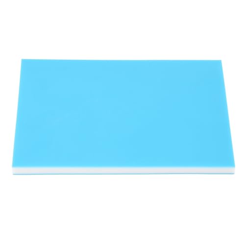 Rubber Carving Block for Printmaking, Soft Linoleum Rubber Block, 3 - Layer Blue White Blue Design, 20x15x1cm Easy - Carve Stamp Making Material for Beginners and Artists