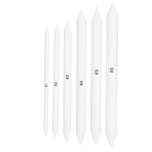 SUNGOOYUE Shading Tools for Drawing, Paper Blending Stumps and Tortillions Set, 6pcs Art Blender for Sketch Doodle Shading, Drawing Pencils Tool for Artists Students