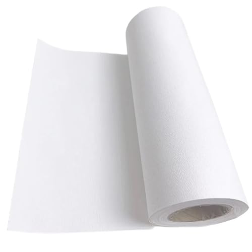 Paint Canvases Panel 2 Rolls Cotton Canvas, 5M White for Oil Acrylic Painting(0.37x5m) - color: 0.37x5m