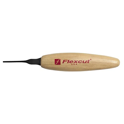 Flexcut Micro Parting Tool, Razor Sharp Cutting Blade, 60 Degree, 4 mm (MT38) - size: 4mm 60 Degree Micro Parting Tool, style: 60 deg.