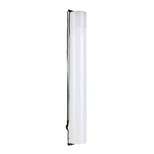 Professional Telescoping Art and Poster Tube Adjustable Shoulder Strap, Document Tube with Carrying Strap Artwork Cylinder - color: White