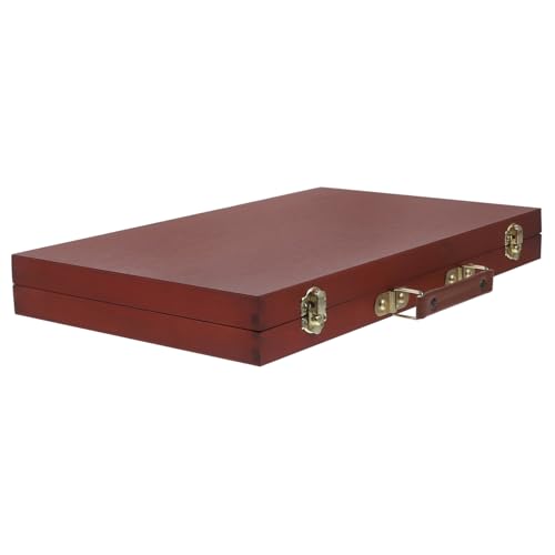 DOITOOL Elegant Wooden Portable Easel Painting Storage for Pencil Boxes and Art Tools Organizer