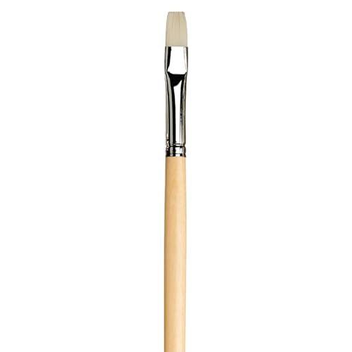 da Vinci Oil & Acrylic Series 7182 Top Acryl Paint Brush, Bright White Synthetic with Long Natural Polished Handle, Size 8 (7182-08) - size: Size 8, style: Bright White Long