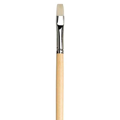 da Vinci Oil & Acrylic Series 7182 Top Acryl Paint Brush, Bright White Synthetic with Long Natural Polished Handle, Size 8 (7182-08) - size: Size 8, style: Bright White Long