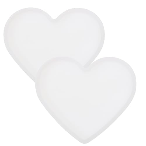 Shapenty 4Inch Resin Heart Coaster Molds Silicone Epoxy Molds for Resin Casting Bowl Mat Trays Valentine’s Day Wedding DIY Home Decoration Crafting Projects (2)