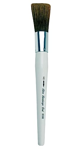 Silver Brush Limited 8036-MD Silver Jumbo Landscape Oval Paintbrush for Oil, Acrylic, Heavy Body Paints, Gesso & Grounds, Varnish & Top Coat, Size MD, Short Handle - size: Medium