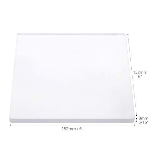 QWORK 6x6 Inch Gel Printing Plates 12 Pack, Reusable Monoprinting Plates for Acrylic Paint, Scrapbooking, Card Making, and Mixed Media Art, Printmaking Supplies