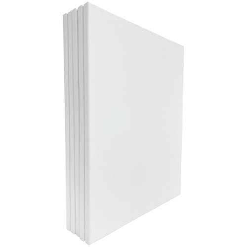 Artist's Loft 5 Count 16” x 20” Super Value Canvas - Acid Free Cotton Canvas for Paint, Acrylic, & Oils - 1 Pack - size: 16 x 20 inches