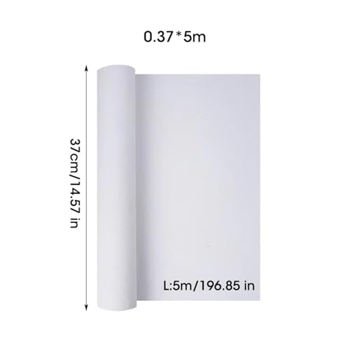 5M/Roll Cotton Canvas Roll,White Blank Specialized Suitable for Oil Painting, Pigments(0.37x5m) - size: 0.37x5m