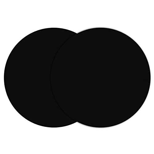 Silicone Microwave Mat 12 Inch, Non Stick Turntable Mat for Kitchen, Multi-Purpose Heat Resistant Oven Mat 2 Pack (Black) - color: Black