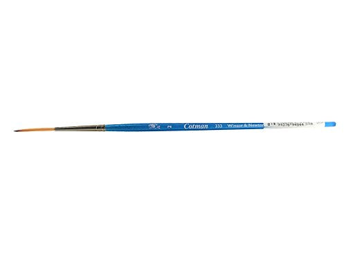 Winsor & Newton Cotman Water Colour Series 333 Short Handle Synthetic Brush, SH #2 - size: SH #2, style: Series 333 Rigger