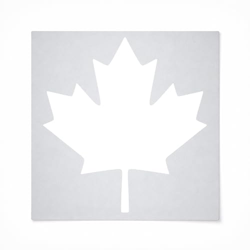Canadian Maple Leaf Reusable Mylar Stencil - Art Craft Supplies New Sizes (12") - size: 12"