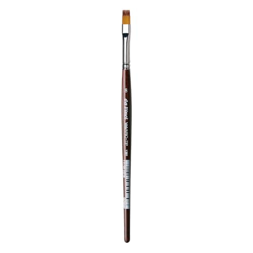 da Vinci Watercolor Series VarioTip Paint Brush, Flat Synthetic, Size 8 (1381-8) - size: Size 8, style: Flat VarioTip