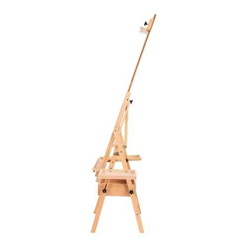 Adjustable Painting Board Stand, Artist Easel H-Frame Studio Easel Wooden Stand for Painting Wooden Easel Painting Holder with Storage Tray for Classroom Art Activities, Outdoor Paintings