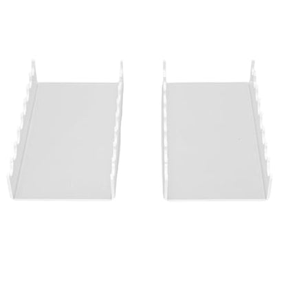 Makeup Brush Holder Clear Acrylic Horizontal Brush Drying Rack Organizer for Paint Brushes Vanity Table Accessory 2PCS 16.5x9x3cm