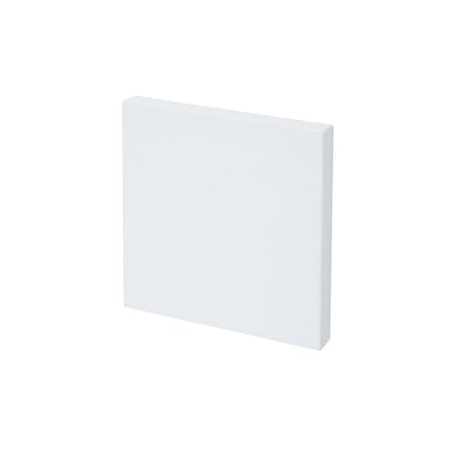 Creative Inspirations Stretched Canvas 4 Pack - 1-1/2" Deep, 8x8", 11oz Sealed & Double-Primed Cotton Canvases, Pine Stretcher Frame, Archival All-Media Primer - Alkyd, Acrylic & Oil Painting - size: 8x8"