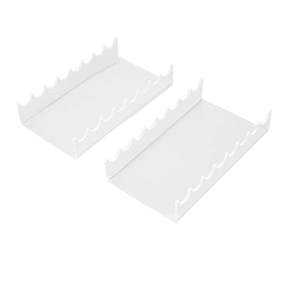 Clear Acrylic Makeup Brush Holder, 2PCS Horizontal Brush Drying Rack for Paint Brushes, Vanity Table Accessory for Home