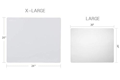 LONGFITE Silicone Baking Mat for Dough Rolling Pastry Fondant Mat Large Nonstick and Nonskid Heat Resistent, Countertop Protector, Dining Table Mat and Placemat 20'' by 16'' (Gray 2 Pack) - color: Gray 2 Pack