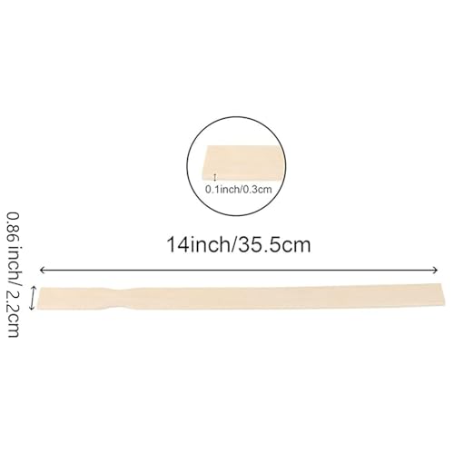 ZOENHOU 100 PCS 14 Inch Paint Sticks, Premium Wooden Paint Stir Waxing Mixing Sticks Bulk for Crafts Painting Crafting Resin Wood Paddle Hobby Projects Garden - size: 100PCS 14Inch
