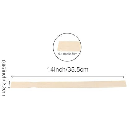 ZOENHOU 100 PCS 14 Inch Paint Sticks, Premium Wooden Paint Stir Waxing Mixing Sticks Bulk for Crafts Painting Crafting Resin Wood Paddle Hobby Projects Garden - size: 100PCS 14Inch