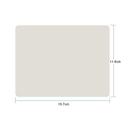 Silicone Placemats, Food-Grade Non-Slip Waterproof, Dining, Stain Resistant, Countertop Protector, Kitchen Counter Mat, Heat Resistant, Baking mat Dishwasher Safe (15.7x11.8Inch-4pack, White Gray) - color: White Gray, size: 15.7x11.8Inch-4pack