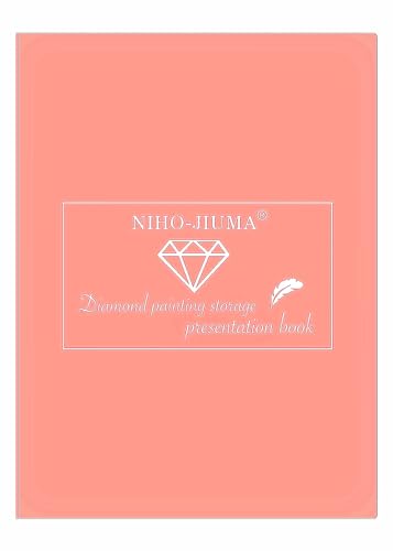 NIHO-JIUMA Diamond Art Storage Book -40 pages | A3 Portfolio for 12x16 inches / 30x40 cm Diamond Paintings | Gift for diamond art enthusiasts - color: Pink