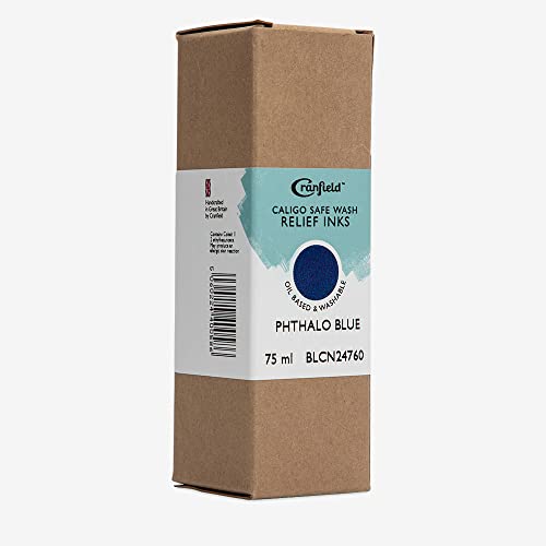 Cranfield Caligo, Safe Wash Relief Ink, 75ml Tube, Phthalo Blue, BLCN24760