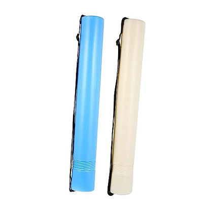 TEHAUX 2pcs Extendable Plastic Telescopic Poster Tube Design for Blueprints and Artworks with Strap Storage for Artists and Planners
