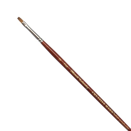 Creative Mark Mimik Kolinsky Watercolor Brush - # 2 Flat - Short Handle Synthetic Paint Brush - Handmade in Germany - Synthetic Sable Paint Brushes for Professional Artists - Animal-Friendly - size: 2