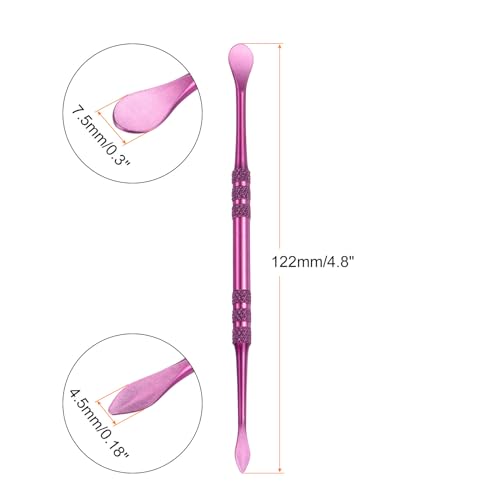 HARFINGTON 8 Pcs Wax Carving Tools 4.8" Double Ended Stainless Steel Wax & Clay Sculpting Wax Carvers Tools Modeling Spoon for Figures Clay Handmade Art Works, Violet - color: Violet