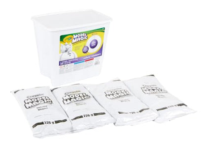 Crayola Model Magic White, 4‑Pack (8 oz Each), Teacher Must Haves & Classroom Essentials, Air‑Dry Modeling Material for Kids, Sculpting Craft Clay Alternative, Ages 3+ - color: White