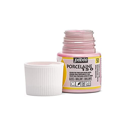 Pebeo Porcelaine 150, China Paint, 45 ml Bottle - Tender Pink - color: Tender Pink, size: 1.52 Fl Oz (Pack of 1)