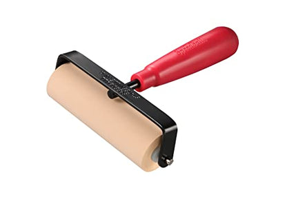 Speedball 4126 Deluxe Soft Rubber Brayer - 40/42 Durometer Roller with Heavy Duty Steel Frame - 4 Inches - size: 4-Inch