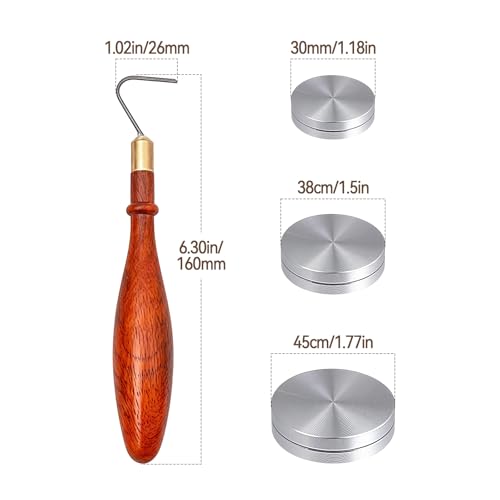 Pottery Trimming Tool Kit, L-Shape Tungsten Pottery Tools + Throwing Trimming Spinner Tool (30mm/38mm/45mm) African Coralwood Ribbon Cutter for Potters Clay Artist