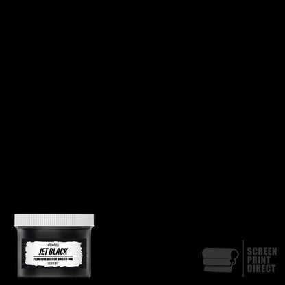 Ecotex® Screen Printing Ink Jet Black (8oz.) - Water Based Jet Black Fabric Ink, Silk Screen Paint - Screen Print Direct®, USA Made - color: Jet Black, size: 8 fl oz
