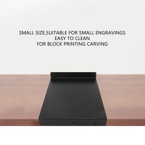 TOPINCN Bench Hook Inking Plate Block Printing Supplies Linocut Tools Woodcut Printing 9.1x7.1x1.0in Iron Material with Screw Hole for Secure Carving and Inking