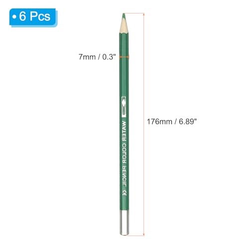 PATIKIL Watercolor Pencil, 6Pcs Water Soluble Pencils for Blending, Coloring, Sketch Drawing, Painting, Bright Green - color: Bright Green