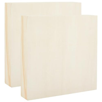 3Pcs Unfinished Wooden Canvas Panels 8x8 Inch Wood Canvas Board Craft Wood Panel Boards for Painting Arts Pouring Use with Oils Acrylic DIY Art Crafts Projects Home Decor - size: 8x8 Inch