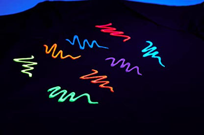 Moon Glow - Neon UV 3D Fabric Paint - 1.01fl oz - Intense Red - Textile paint for clothes, t-shirts, bags, shoes & canvas - color: Intense Red