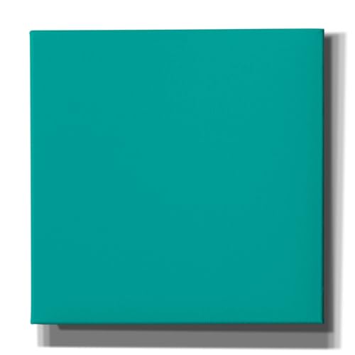 Epic Art Group Artist Stretched Teal Printed Canvas, 8"x8"x0.75" Great for Acrylic Paint - color: Teal, size: 8x8