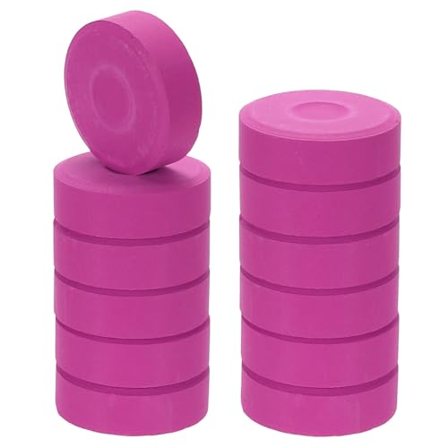 PATIKIL 12 Pcs Tempera Cakes, 2.3"x0.7" Washable Tempera Paint Cakes Blocks Bulk Large Art Supplies Watercolor for Artists Art Painting Drawing DIY Crafting, Rose Purple - color: Rose Purple
