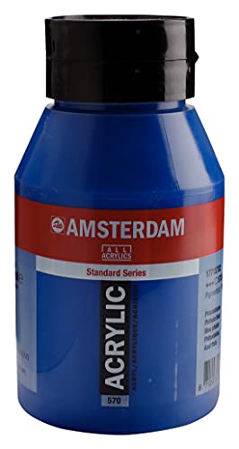 Amsterdam Standard Series Acrylic Jar 1000ml Phthalo Blue 570 (17715702) - color: Phthalo Blue, size: 33.81 Fl Oz (Pack of 1)