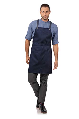 Chef Works Men's Largo Bib Apron - color: Dark Navy