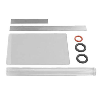Acrylic Clay Tools Set with Solid Roller Pin Clear Sheet and 2 Metal Scrapers for Polymer Clay Sculpting Modeling Crafts