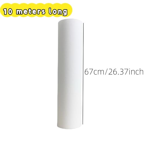 10M/Roll Cotton Canvas Roll,White Blank Specialized Suitable for Oil Painting, Pigments,27,37,47,57,67,77,87cm Wide(67cmx10m) - color: 67cmx10m
