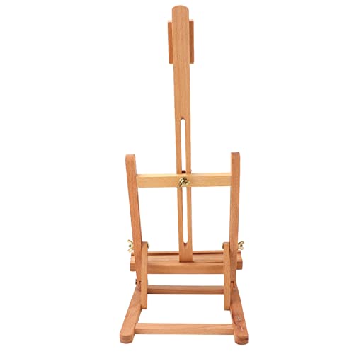 MAVIS LAVEN Wooden Tabletop H Frame Easel, Adjustable Artist Display Stand with Red Beech Material for Studio Drawing and Painting 50cm