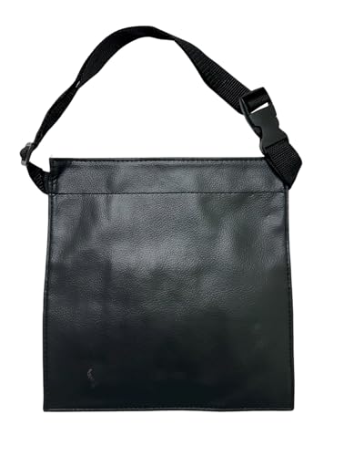 Beyond Shadow Brand™ – Black PU Leather Makeup Brush Pouch | Holds Up to 40 Brushes & Pencils | Professional Organizer with Adjustable Strap for Travel & On-the-Go Makeup Artists, 10LX10WX0.2H Inch