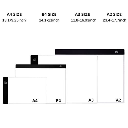 LIRUNQIU A3 Diamond Painting LED Light Pad Kit | Includes storage case, pens, stand, pad board. Ideal for adults, full drill diamond art. Complete 5D tool set. - size: A3 Led Pad