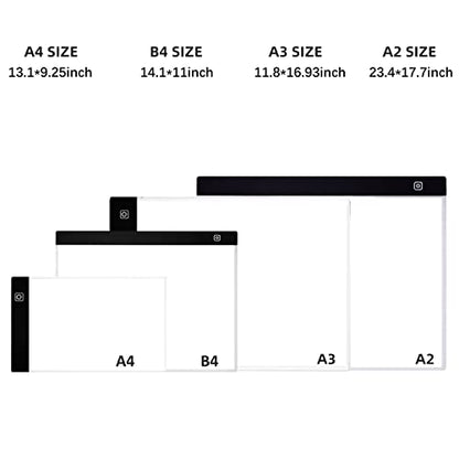 LIRUNQIU A3 Diamond Painting LED Light Pad Kit | Includes storage case, pens, stand, pad board. Ideal for adults, full drill diamond art. Complete 5D tool set. - size: A3 Led Pad